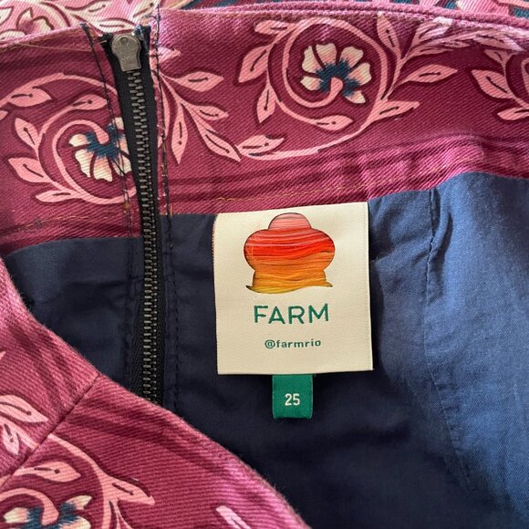 Farm Rio Ainika Charm Overlapped Denim Miniskirt Size 25 NWT - Picture 3 of 3